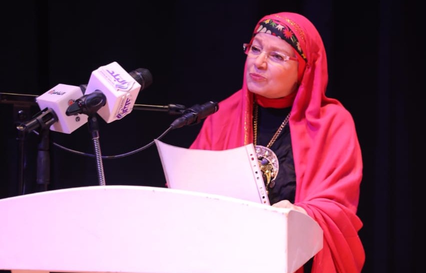 مشيرة إسماعيل تلقي كلمة مصر في احتفال المركز القومي للمسرح باليوم العالمي للرقص الشعبي