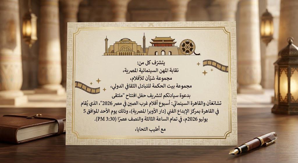 افتتاح ملتقى «تشانغآن والقاهرة السينمائي» الأحد القادم
